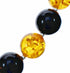 Silver Onyx And Amber Navajo Bead Necklace SX10638