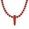 Native American Coral And Sterling Silver Bead Necklace SX10643