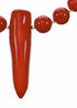 Native American Coral And Sterling Silver Bead Necklace SX10643