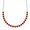 Coral And Mother Of Pearl Silver Navajo Bead Necklace SX10641