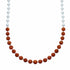 Coral And Mother Of Pearl Silver Navajo Bead Necklace SX10641