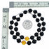 Silver Onyx And Amber Navajo Bead Necklace SX10646