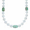 Mother of Pearl And Turquoise Sterling Silver Native American Bead Necklace SX10640