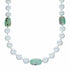 Mother of Pearl And Turquoise Sterling Silver Native American Bead Necklace SX10640