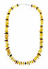 Amber Sterling Silver Native American Bead Necklace SX10644