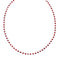 Native American Coral Hand Strung Liquid Silver Necklace SX10685