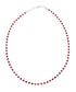 Native American Coral Hand Strung Liquid Silver Necklace SX10685