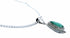 Sterling Silver Turquoise Navajo Tear Drop Pendant 16" Italian Curb Chain Necklace Set SX10651