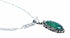 Sterling Silver 16" Italian Mariner Chain Navajo Turquoise Pendant Necklace Set SX10657