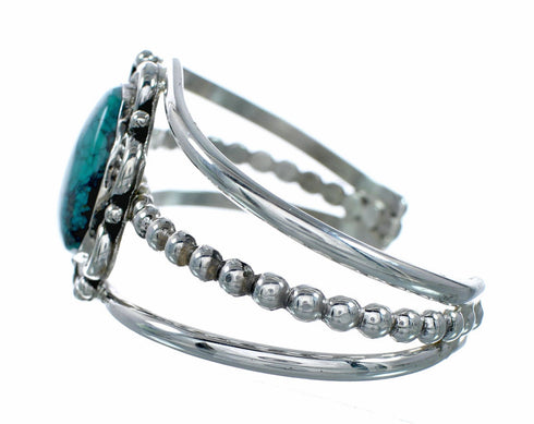 Sterling Silver Turquoise Native American Cuff Bracelet SX10647