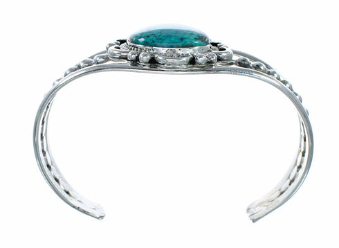 Sterling Silver Turquoise Native American Cuff Bracelet SX10647
