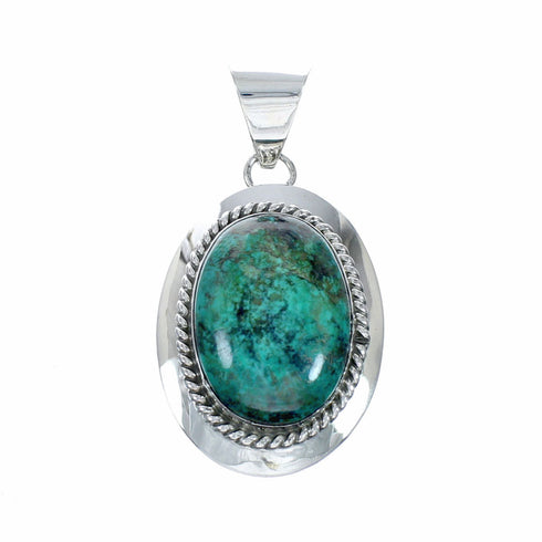 Navajo Turquoise Sterling Silver Pendant SX10658
