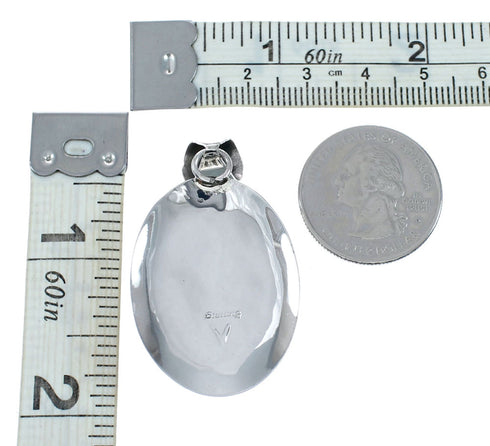 Navajo Turquoise Sterling Silver Pendant SX10658
