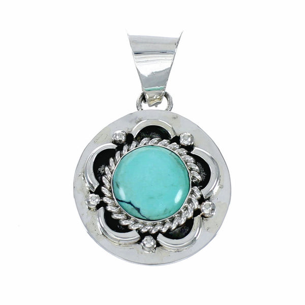 Navajo Turquoise Sterling Silver Pendant SX10666