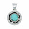 Navajo Turquoise Sterling Silver Pendant SX10666