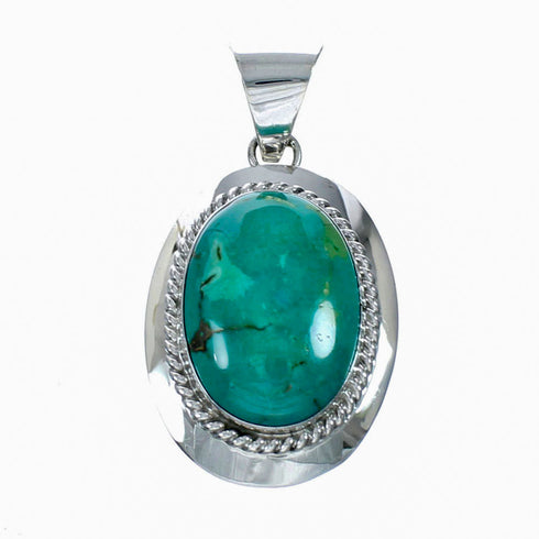 Navajo Turquoise Sterling Silver Pendant SX10665