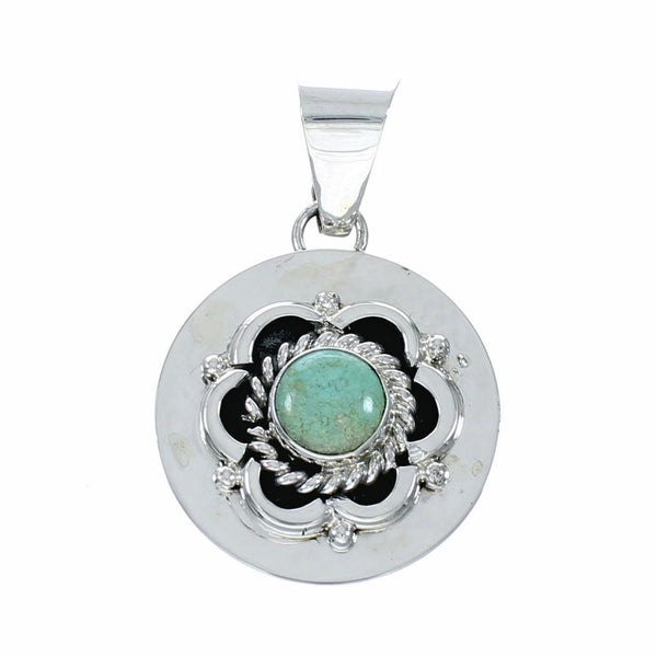 Native American Navajo Turquoise Sterling Silver Pendant SX10667