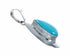 Navajo Turquoise Native American Sterling Silver Tear Drop Pendant SX10668