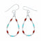 Multicolor Sterling Silver Navajo Bead Hook Dangle Earrings SX10689