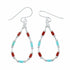 Multicolor Sterling Silver Navajo Bead Hook Dangle Earrings SX10689