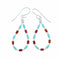 Multicolor Sterling Silver Navajo Bead Hook Dangle Earrings SX10690