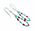 Multicolor Sterling Silver Navajo Bead Hook Dangle Earrings SX10690