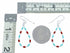 Multicolor Sterling Silver Navajo Bead Hook Dangle Earrings SX10690