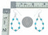 Genuine Turquoise Sterling Silver Liquid Silver Hook Dangle Earrings SX10683