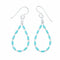 Turquoise And Sterling Silver Bead Hook Dangle Earrings SX10687