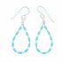 Turquoise And Sterling Silver Bead Hook Dangle Earrings SX10687