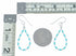 Turquoise And Sterling Silver Bead Hook Dangle Earrings SX10687