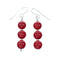 Sterling Silver Navajo Coral Bead Hook Dangle Earrings SX10678
