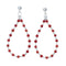 Genuine Navajo Coral Liquid Sterling Silver Post Dangle Earrings SX10691
