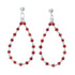 Genuine Navajo Coral Liquid Sterling Silver Post Dangle Earrings SX10691