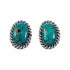 Genuine Navajo Turquoise Sterling Silver Post Earrings SX10671