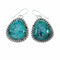 Turquoise Genuine Sterling Silver Navajo Hook Dangle Earrings SX10674