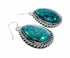 Turquoise Genuine Sterling Silver Navajo Hook Dangle Earrings SX10674