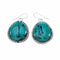 Navajo Turquoise Sterling Silver Hook Dangle Earrings SX10675