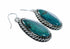 Navajo Turquoise Sterling Silver Hook Dangle Earrings SX10676