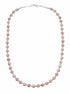 Native American Rhodochrosite Navajo Sterling Silver Bead Necklace SX10716