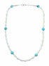 Multicolor Sterling Silver American Indian Bead Necklace SX10697