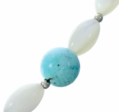 Multicolor Sterling Silver American Indian Bead Necklace SX10697