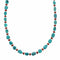 Turquoise And Coral Navajo Sterling Silver Bead Necklace SX10696