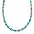 Turquoise And Coral Navajo Sterling Silver Bead Necklace SX10696
