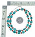 Turquoise And Coral Navajo Sterling Silver Bead Necklace SX10696