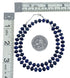 Genuine Sterling Silver And Lapis Navajo Bead Necklace SX10698