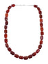 Genuine Navajo Carnelian Sterling Silver Bead Necklace SX10695