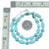 Navajo Turquoise Sterling Silver Native American Jewelry Bead Necklace SX10694