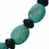 Turquoise And Onyx Bead Sterling Silver Native American Necklace SX10692