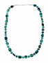 Genuine Navajo Turquoise Sterling Silver Jewelry Bead Necklace SX10704